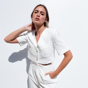 chaqueta manga corta-crudo-m