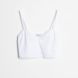 top canalé frunces-rosa-s