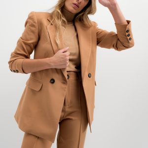 pantalón costura delantera-camel-40