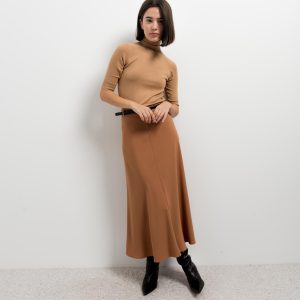 Falda Midi Con Cinturón