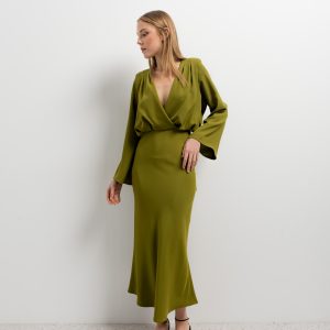 Vestido Midi Cruzado