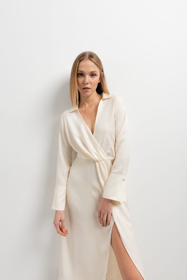 Vestido Camisero Satinado