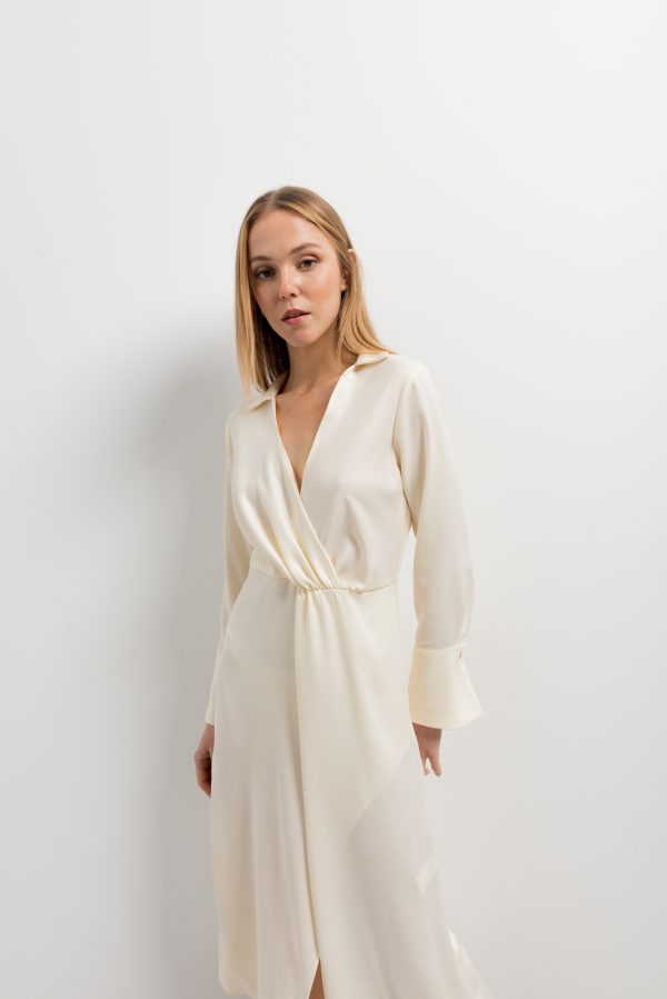 Vestido Camisero Satinado