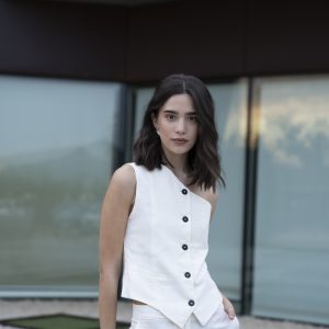 Pantalón Recto Con Lino